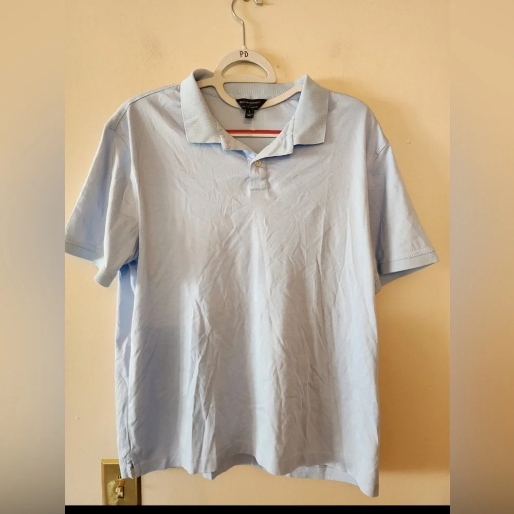 Banana Republic Luxury Touch Polo Shirt slate blue size large